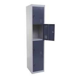 Décoshop26 - Casier armoire de rangement 4 compartiments verrouillables 180 x 38 x 45 cm acier gris anthracite 04_0007262 - gris 3000262031382_0