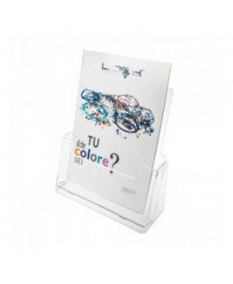 E-102 PD-A4 - Porte-brochure de comptoir en plexi A4 - Designplex - Largeur 22 cm, épaisseur 3 mm_0