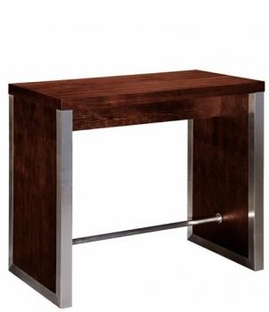Mange-debout / Table pont Arco 167 - MDF placage frêne véritable - Repose-pied et pièces latérales en inox - Dimensions 160x70cm_0