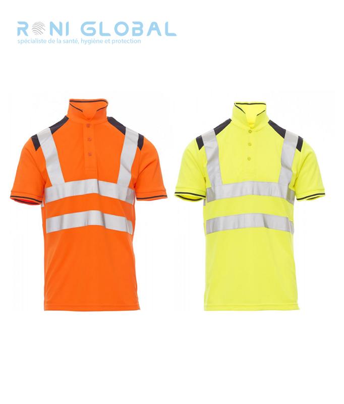 Polo haute visibilité manches courtes - Homme - Polyester - Guard+ Payper - Bandes réfléchissantes et Dry-Tech_0