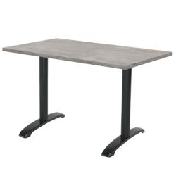 Restootab - Table 160x80cm - modèle Bazila béton naturel - gris fonte 3701665200152_0