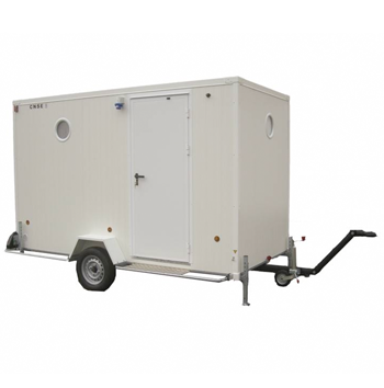 Roulotte de chantier / sanitaire - 749 kg, électrique, avec toilettes chimiques (50 unités), table et 4 tabourets_1