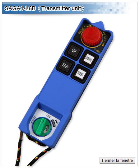 Saga1-L6B & L8B - Télécommande radio industrielle - Saga - 1100g - Programmation simple via logiciel PC_0