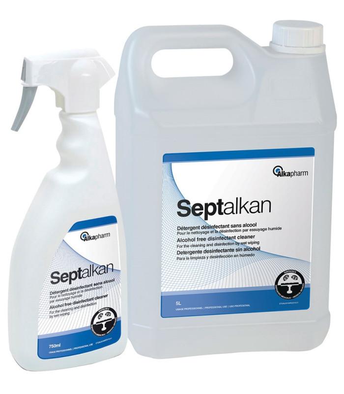 Septalkan détergent désinfectant 750 ml ou bidon 5L - Hygiène - Efficace contre spores et virus_0