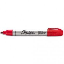 SHARPIE  MARQUEUR INDÉLÉBILE SHARPIE POINTE BISEAUTÉE MOYENNE ROUGE, CORPS MÉTAL