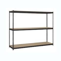 SimonRack Étagère Industrielle, 2000x1800x900 mm, 3 Niveaux en bois, Étagère Charge Lourde, Anthracite/Bois - Simonforte - métal 8425437100611_0