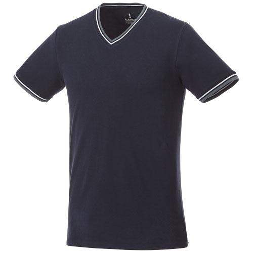 T-shirt maille piquée manches courtes homme Elbert - col V et maille 100% coton 180 g/m²_0