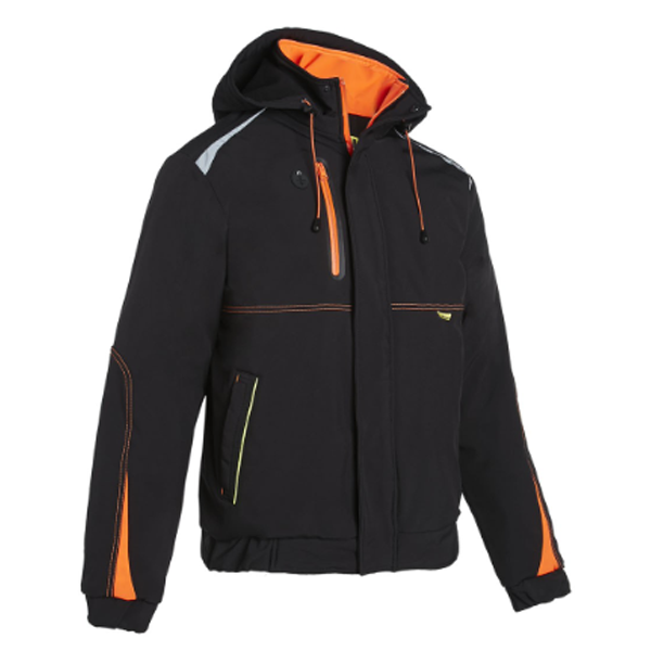 VESTE RESPIRANTE WATERPROOF MORANE NOIR ET ORANGE TAILLE L NORTH WAY