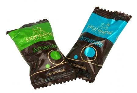 200 amandes cacaotées Monbana - 3,5g - enrobées de chocolat au lait_0