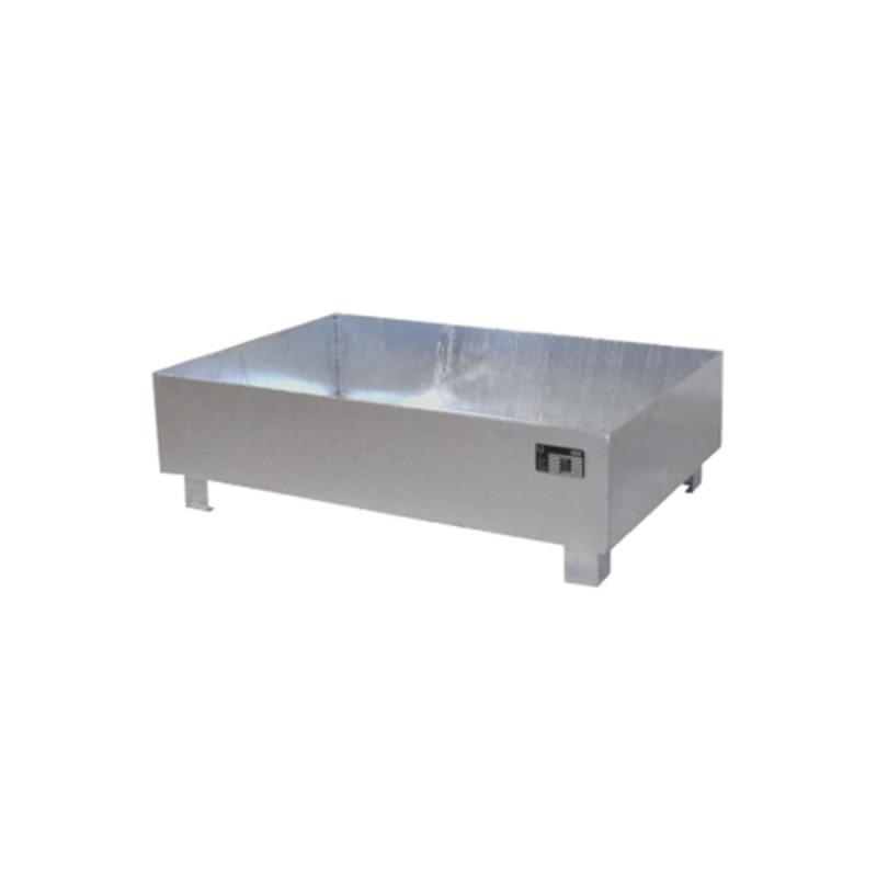 Bac de rétention acier - Capacité 243L à 259L - Tôle 3mm - Charge 1000kg/m² - Compatible chariots et transpalettes_0