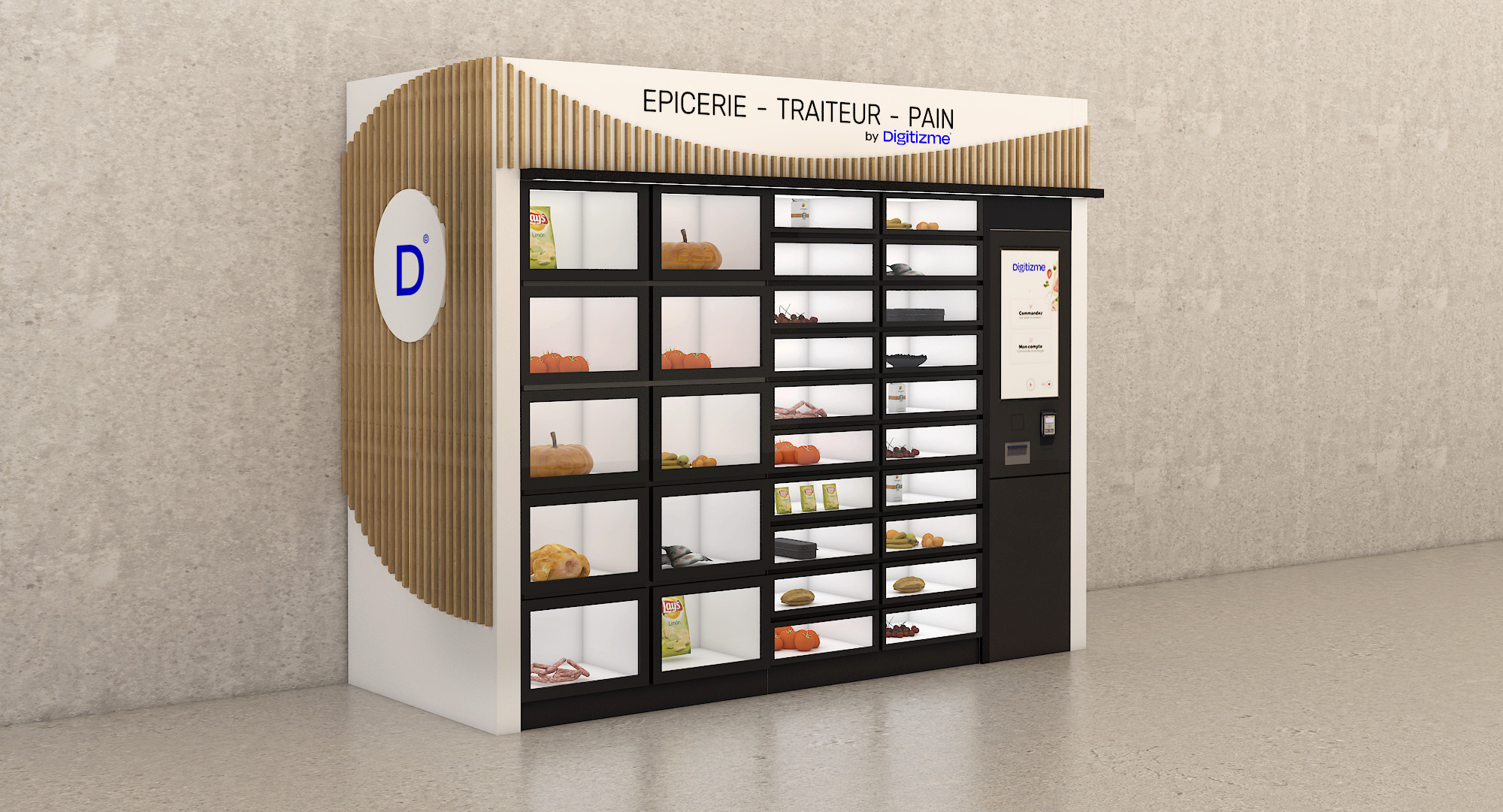 Casier connecté réfrigéré modulaire avec des combinaisons multiples, personnalisable à l'image de votre entreprise -FRESH LOCKER_0