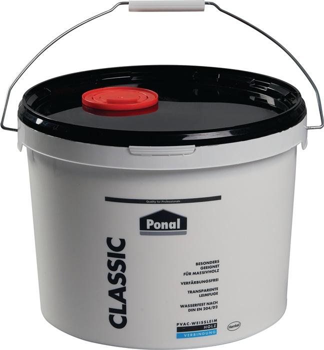 Colle à bois classique 10 kg PONAL - EN 204 : D1, D2 - Seau, transparente après séchage_0