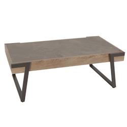 Décoshop26 - Table basse table de salon 43x120x64 cm pierre frittée aspect marbre gris bois gris-marron 04_0008448 - marron 3000262566990_0