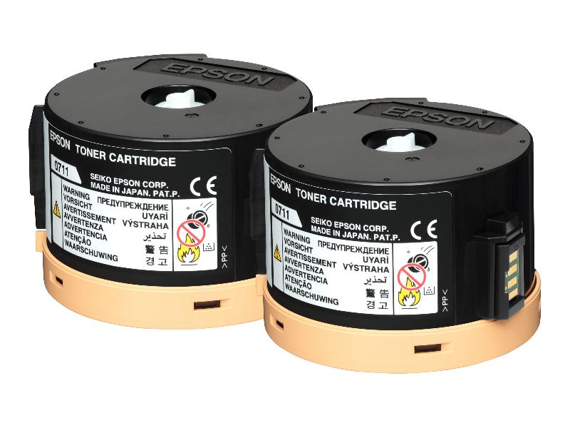 EPSON 0711 - PACK DE 2 - HAUTE CAPACITÉ - NOIR - ORIGINAL - CARTOUCHE DE TONER - EPSON RETURN PROGRAM