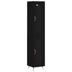 HELLOSHOP26 - Buffet bahut commode armoire meuble de rangement organisateur cuisine salle de séjour salon haut 34,5 x 34 x 180 cm bois d'ingénierie_0
