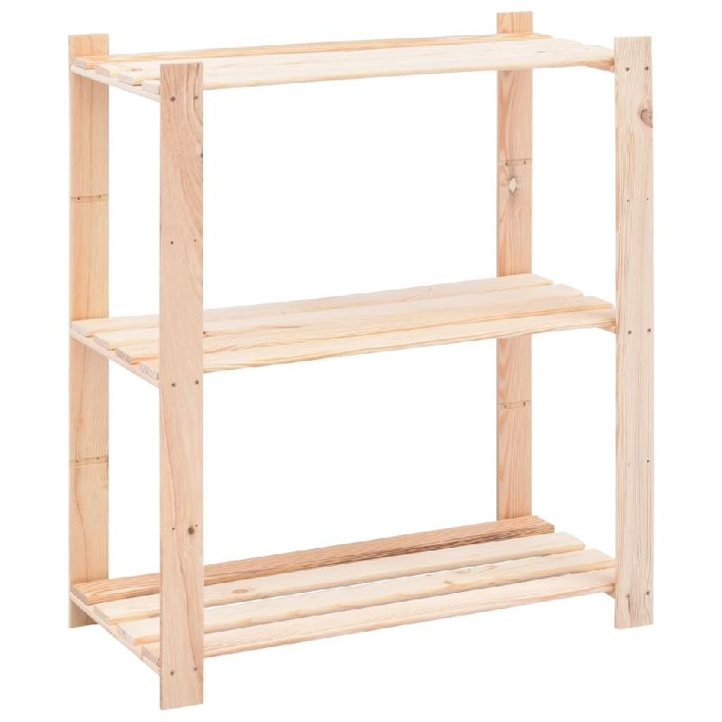 Helloshop26 - Étagère de stockage 3 niveau x 80 x 38 x 90 cm pin solide 150 kg 02_0000657 - 3000069851534_0