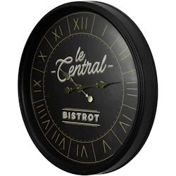 Horloge ronde en plastique Bistrot 50 cm The Home Deco Factory - noir 3664944698371_0