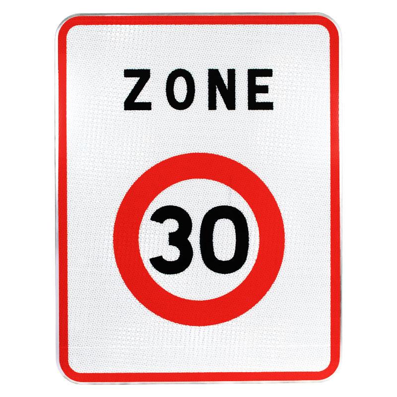 Panneau de prescription B30 - entrée d'une zone à vitesse limitée à 30 km/h B30_0