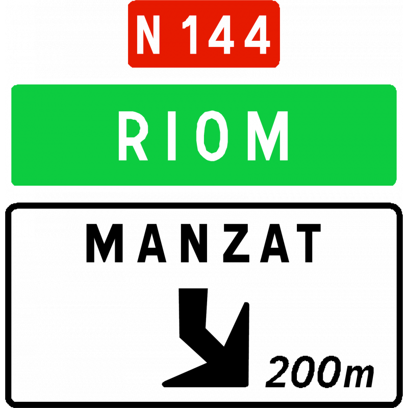Panneau directionnel Da41e - pré-signalisation sortie non numérotée, gamme Innov de WP Signalisation_0