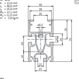 Profilé de section sp 2/b en aluminium naturel anodisé_0