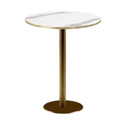 Restootab - Mange-debout Ø60cm Rome bistrot marbre blanc - blanc TB-ROMFF2-R60M-MB.BLA-LAI_0