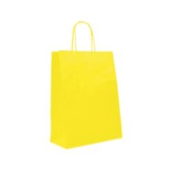 Déstockage // Sac papier poignées torsadées jaune 22+10x29 - 3760365403836_0