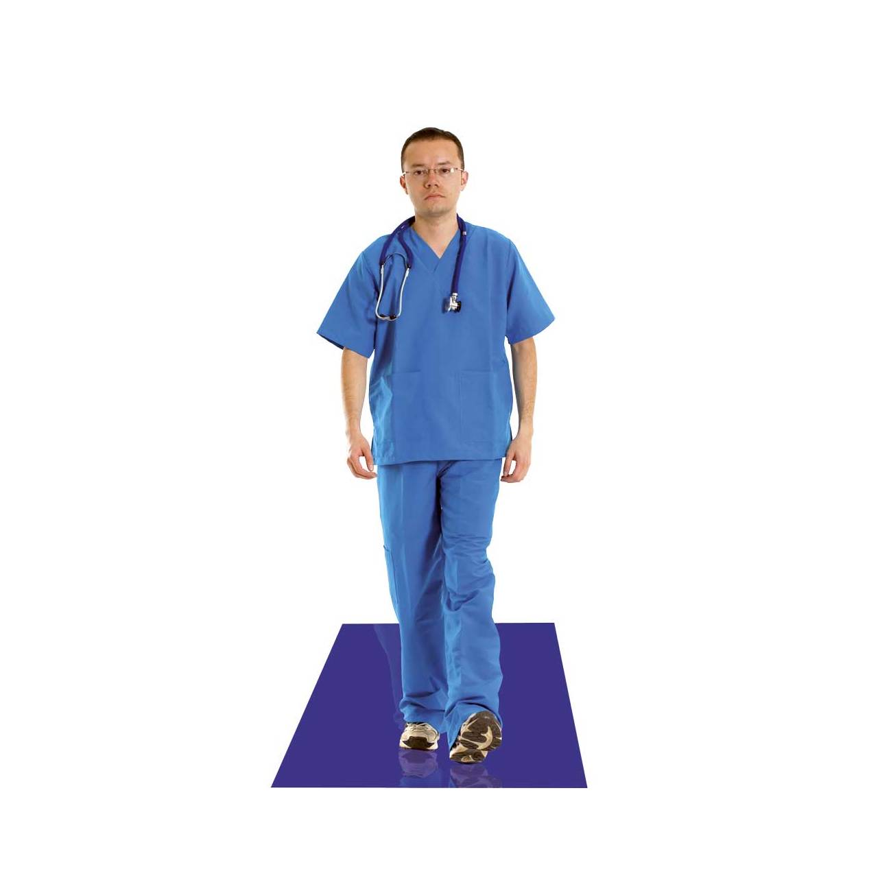 Tapis de décontamination - adhésif bactéricide - support en gomme - dispositif médical classe I_0