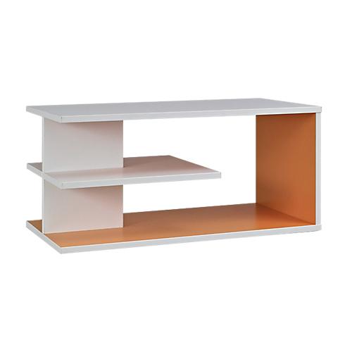 TOP SURMEUBLE POUR MEUBLE DE RANGEMENT - GAUTIER OFFICE - GAMME SUNDAY - BLANC & MANDARINE