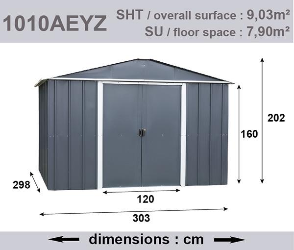 1010aeyz - abri de jardin métal yardmaster - 9,03 m² - yardmaster_0