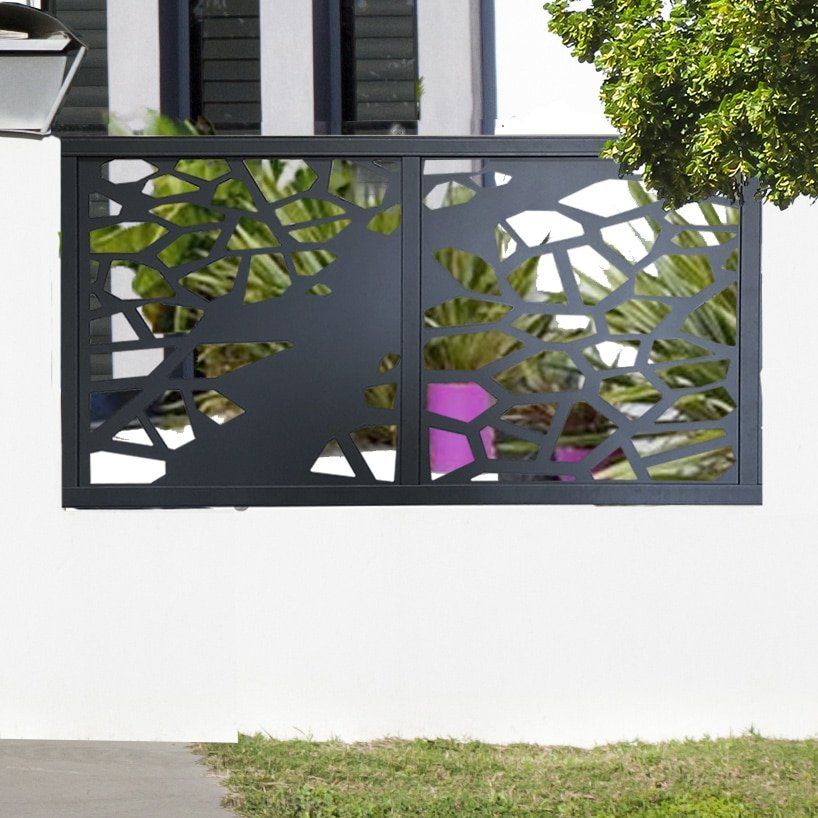 Araignée - clôture en aluminium sur-mesure - 123 PVC ALU - motif ajouré toile d'araignée - thermolaquage résistant_0