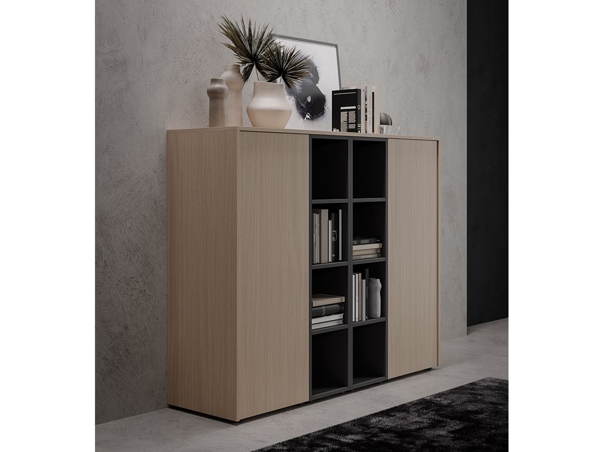 Armoire mi-haute push open ostara o2 l154xh130 cm_0