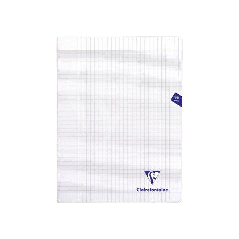 CAHIER PIQUÉ CLAIREFONTAINE MIMESYS 24 X 32 CM GRANDS CARREAUX 96 PAGES - INCOLORE