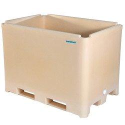 Caisse-palette industrielle 565 litres - polyéthylène alimentaire - dimensions 120x80x86 cm_0