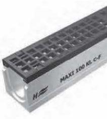 Caniveau E 600 - grille et longeron en fonte 30/28 - 48kg - 1000mm de longueur_0