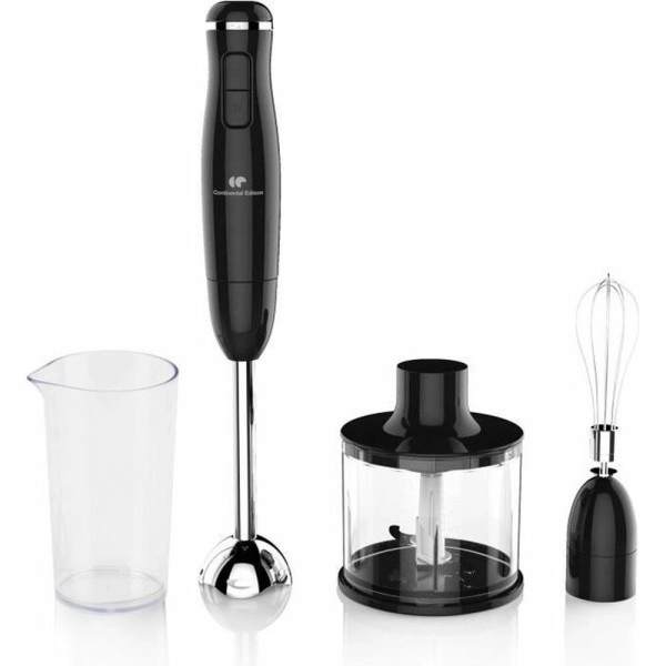 CONTINENTAL EDISON mixeur Manuel Multifonction avec Accessoires Continental Edison CEHB01 Noir 400 W - 3666749114285_0