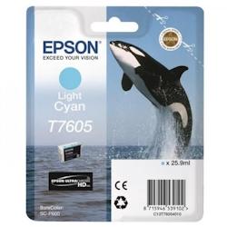 EPSON Cartouche d'encre T7605 Cyan clair - Orque (C13T76054010) Epson - 3666373876108_0