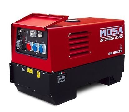 Groupe électrogène diesel MOSA GE 20000 KS/GS - 18 kVA triphasé - compact et insonorisé_0