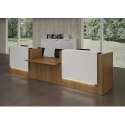 Grande banque d'accueil Z2 - finition coloris bois Wengé ou Noyer Canaletto - Officity_0