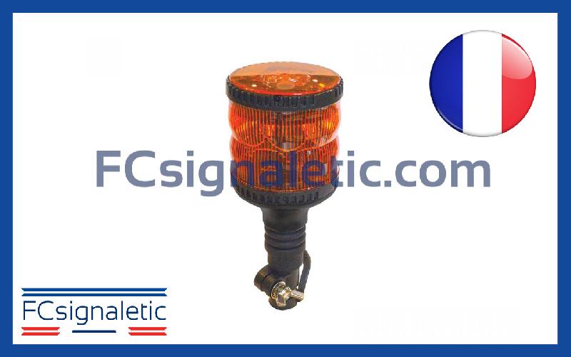 Gyrophare Gyroled orange embase hampe classe 2 flash STANDBY MERCURA_0