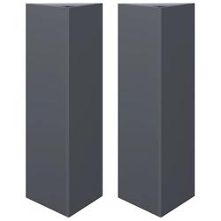 Helloshop26 - Jardinière bac lit surélevé plantes fleurs jardin terrasses lot de 2 triangulaire 30 x 26 x 75 cm acier anthracite 02_0039092 - 30002_0