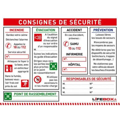 Lifebox Panneau consignes de sécurité_0