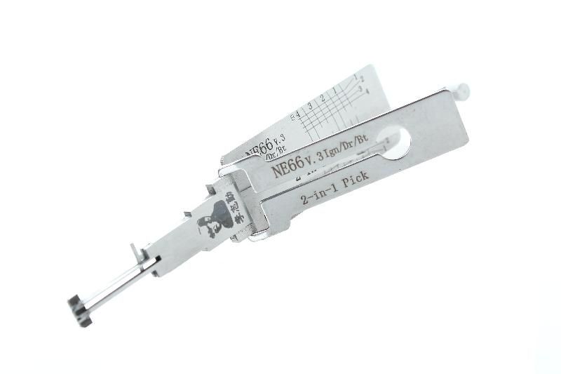 Lishi NE66 - Crocheteur et décodeur 2-en-1 pour serrures automobiles - Référence LISHI-NE66+_0