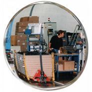 Mi45c - Miroir convexe panoramique routier 45 cm - Éclats antivols - Champ de vision 180° - Armature PVC_0