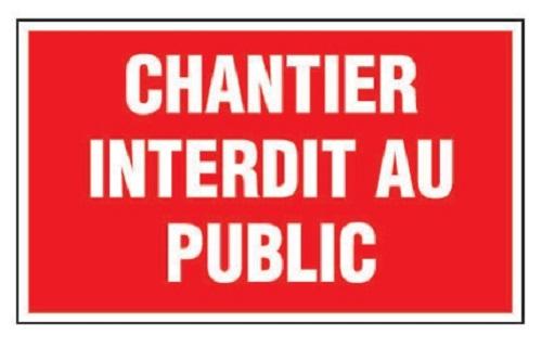 Panneau ''chantier interdit au public'' - 330x200mm - Polystyrène rigide anti-UV - NOVAP - 4160665 - 535485_0