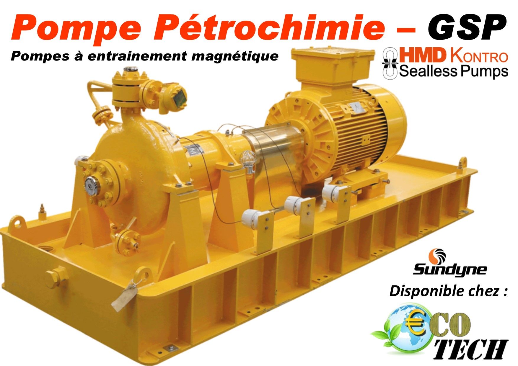 Pompe pétrochimie conforme  norme api 685 (api 610)  gsp de sundyne hmd kontro_0