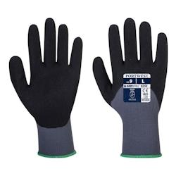 Portwest - Gants manutention en mousse nitrile sablonneux DERMI FLEX ULTRA PLUS Gris / Noir Taille 9 - 5036146010677_0