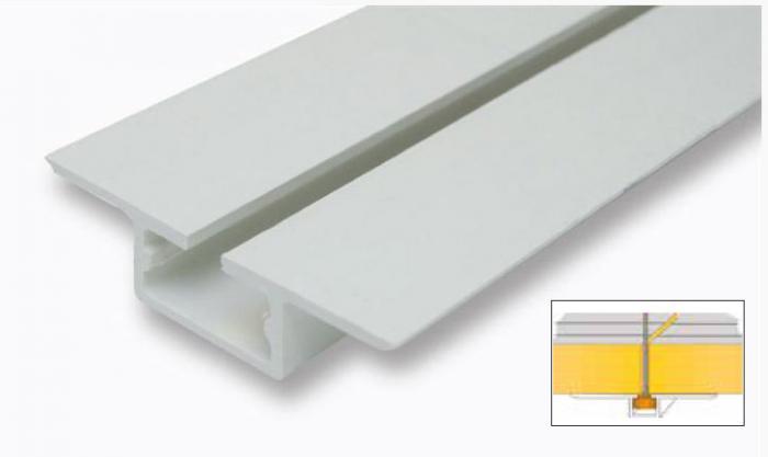 Profil oméga composite 130x29mm pour suspension plafond_0