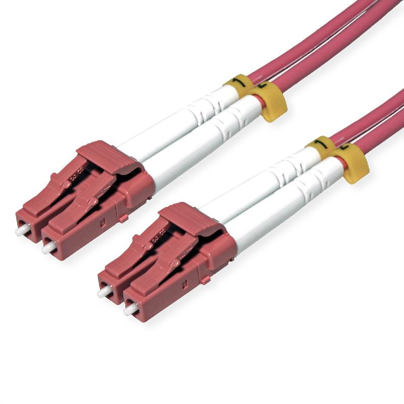 ROLINE Câble FO 50/125µm, LC/LC, OM4, armé d'acier, violet, 7 m_0