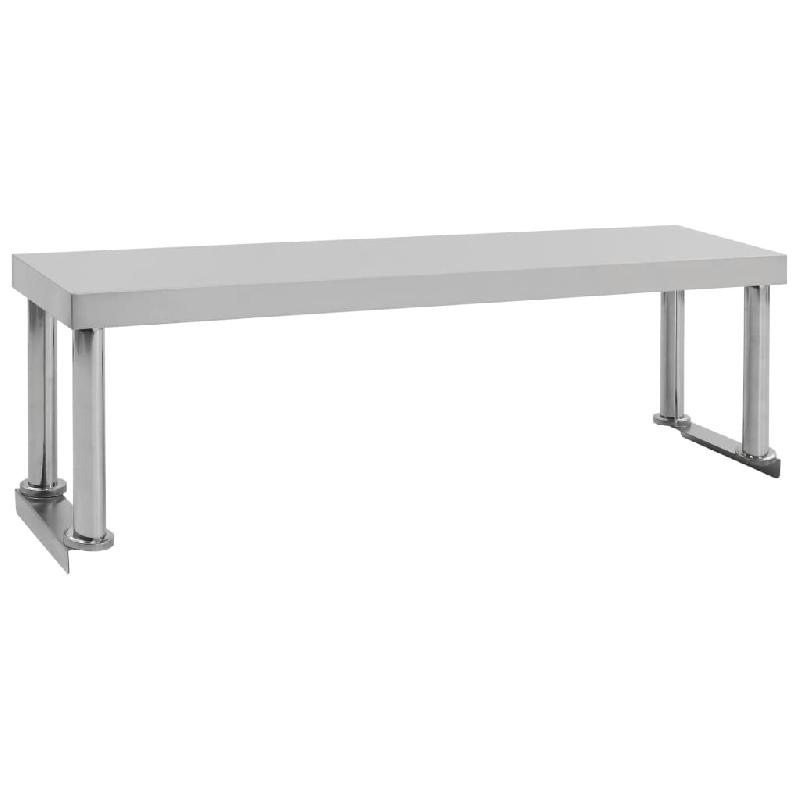 Vidaxl étagère de table de travail 120x30x35 cm acier inoxydable 51192_0