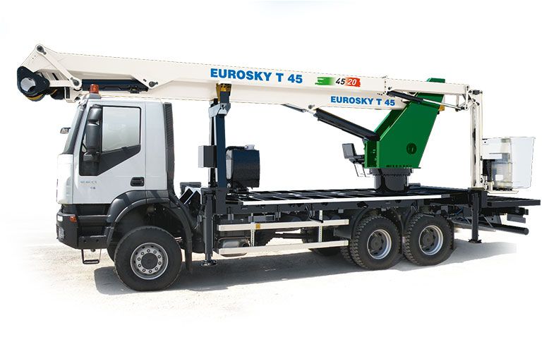 Camion nacelle Comet - 45 m hauteur de travail - 20 m déport latéral - 250 kg capacité panier_0